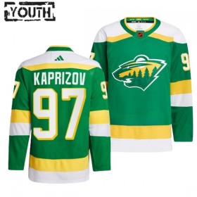 Minnesota Wild Trikot Kirill Kaprizov 97 Adidas 2022-23 Grün Reverse Retro 2.0 Authentic - Kinder